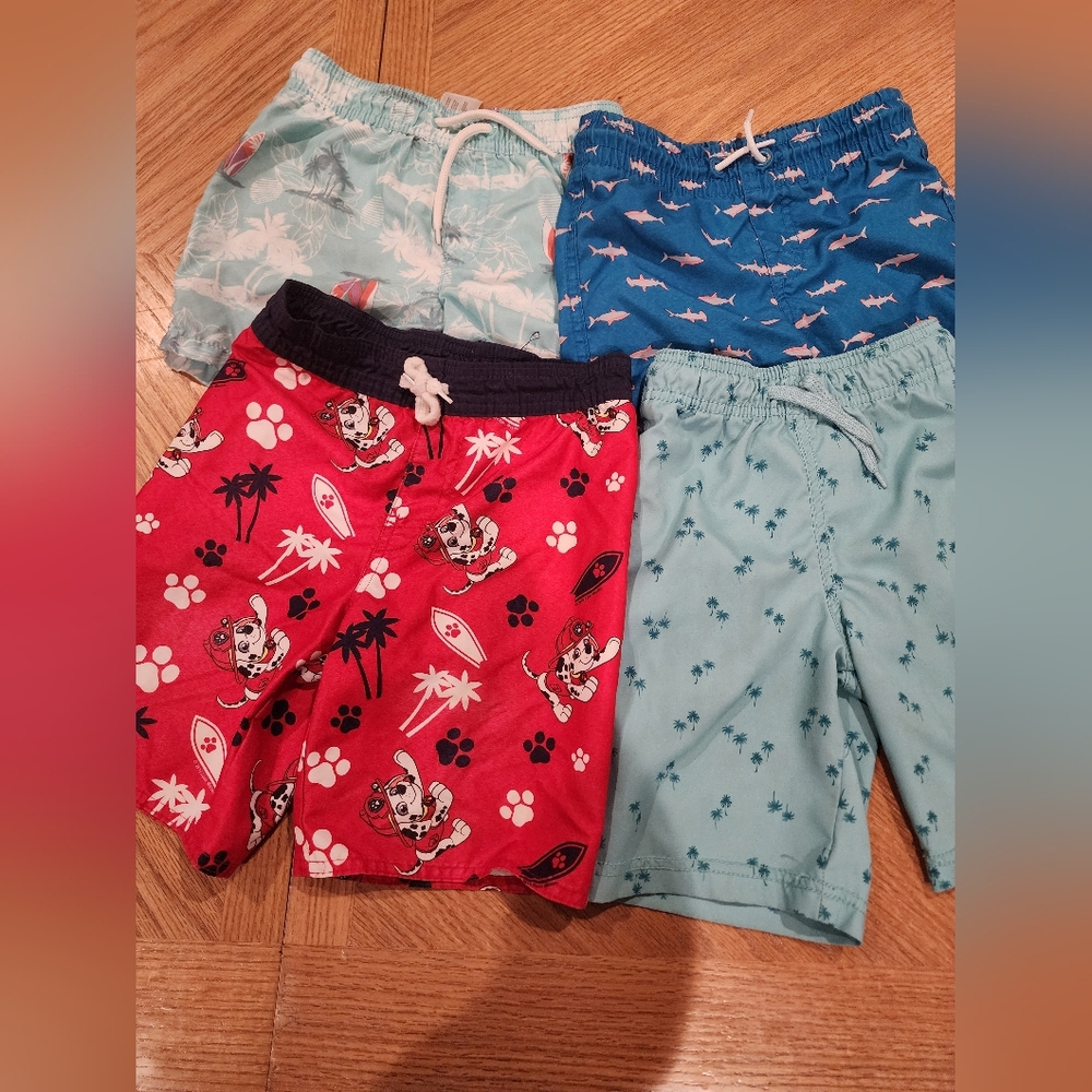 Boys Swim Trunk Bundle Of 4, Size 5/5t